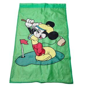 Vintage Disney Mickey Mouse Golf Flag Banner 43.75x27